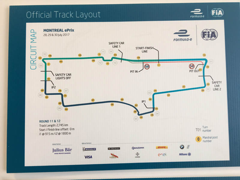 Montreal ePrix track layout