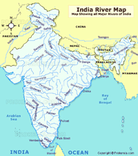 India rivers map India rivers map