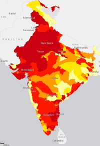 India water stress map India water stress map