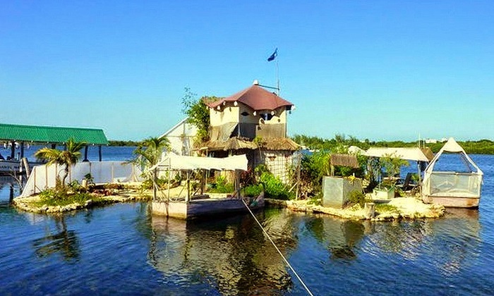 Plastic Bottle Floating Island