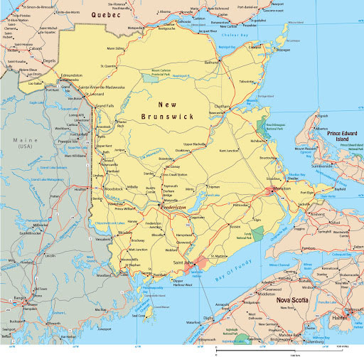 New Brunswick Flood Map Flooding-2021