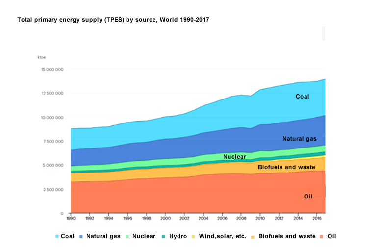 Total primary energy supply Table